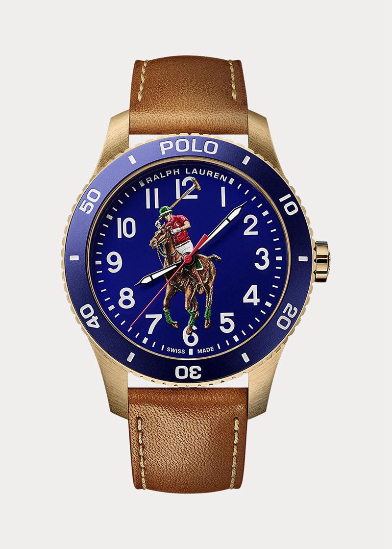 ポロ ラルフ ローレン 時計 レディース 青 Bronze Polo Watch Blue Dial JMOYG7423